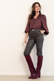 Ibana |  Satin blouse Tyna | burgundy | Picture 3
