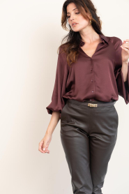 Ibana |  Satin blouse Tyna | burgundy | Picture 4