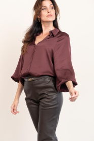 Ibana |  Satin blouse Tyna | burgundy | Picture 5