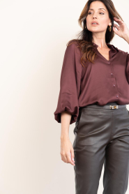 Ibana |  Satin blouse Tyna | burgundy | Picture 6