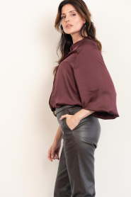 Ibana |  Satin blouse Tyna | burgundy | Picture 7