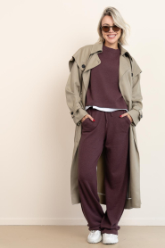 Ibana |  Soft sweatpants Kaileen | burgundy | Picture 2