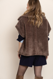 Ibana |  Faux fur double breasted waistcoat Jaxey | brown | Picture 7