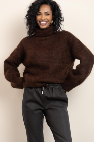 Ibana |  Wool blend turtle neck Kira | brown | Picture 2