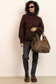 Ibana |  Wool blend turtle neck Kira | brown | Picture 3