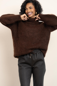 Ibana |  Wool blend turtle neck Kira | brown | Picture 5
