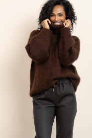 Ibana |  Wool blend turtle neck Kira | brown | Picture 6