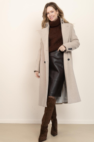 Ibana |  Wool blend turtle neck Kira | brown | Picture 4