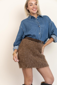 Ibana |  Soft Alpaca skirt Sonia | brown | Picture 5