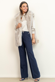 Aaiko |  Pleated trousers Chantalle | dark blue | Picture 3