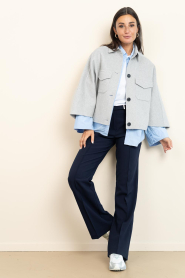 Aaiko |  Pleated trousers Chantalle | dark blue | Picture 2