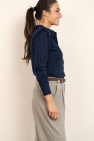 Aaiko |  Striped top with buttons Vigo | blue | Picture 6