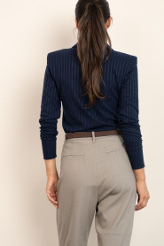 Aaiko |  Striped top with buttons Vigo | blue | Picture 7