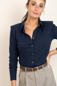 Aaiko |  Striped top with buttons Vigo | blue | Picture 8