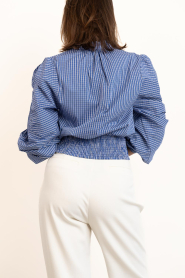 Aaiko |  Checkered top with elastic waist Beaudine | blue | Picture 8
