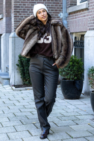 Aaiko |  Washed faux leather pants Jason | black | Picture 4