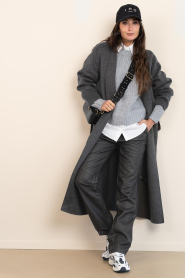 Aaiko |  Washed faux leather pants Jason | black | Picture 2