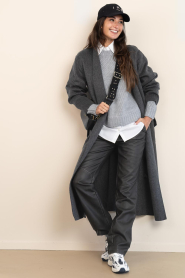 Aaiko |  Washed faux leather pants Jason | black | Picture 5