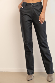 Aaiko |  Washed faux leather pants Jason | black | Picture 6