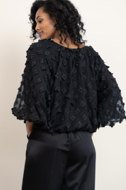Aaiko |  Top with floral details Delany | black | Picture 7