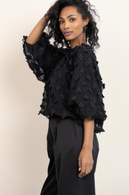 Aaiko |  Top with floral details Delany | black | Picture 6