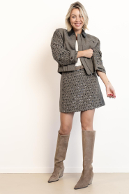 Aaiko |  Jacket with sequins Lieke | brown | Picture 3