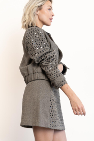 Aaiko |  Jacket with sequins Lieke | brown | Picture 6