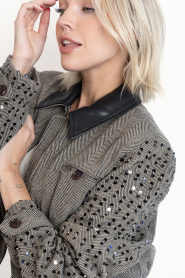 Aaiko |  Jacket with sequins Lieke | brown | Picture 9