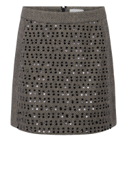 Aaiko |  Mini skirt with sequins Ariana | brown | Picture 1