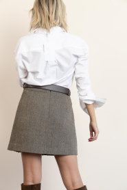 Aaiko |  Mini skirt with sequins Ariana | brown | Picture 8