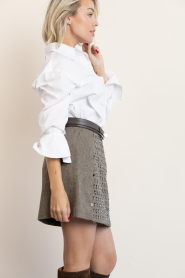 Aaiko |  Mini skirt with sequins Ariana | brown | Picture 7