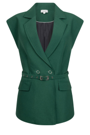 Aaiko |  Waistcoat with belt Lina | green | Picture 1