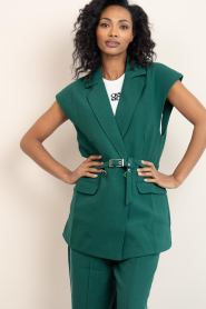 Aaiko |  Waistcoat with belt Lina | green | Picture 2