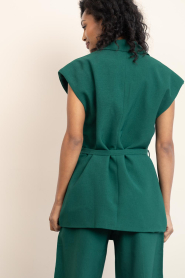 Aaiko |  Waistcoat with belt Lina | green | Picture 7