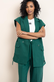 Aaiko |  Waistcoat with belt Lina | green | Picture 4