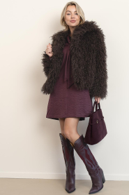 Aaiko |  Faux fur jacket Cleo | brown | Picture 3
