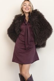 Aaiko |  Faux fur jacket Cleo | brown | Picture 2