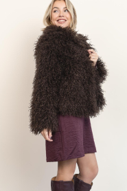 Aaiko |  Faux fur jacket Cleo | brown | Picture 6
