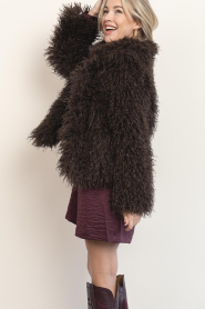 Aaiko |  Faux fur jacket Cleo | brown | Picture 8