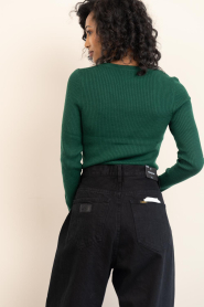 Aaiko |  Ribbed top with buttons Amalia | green | Picture 8