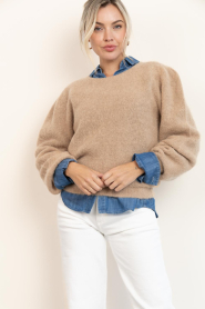 Aaiko |  Soft alpaca sweater Denize | brown | Picture 4