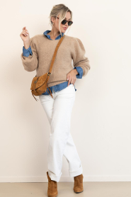 Aaiko |  Soft alpaca sweater Denize | brown | Picture 3