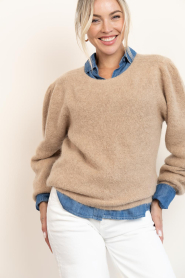 Aaiko |  Soft alpaca sweater Denize | brown | Picture 8