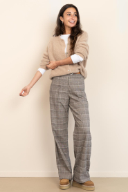 Aaiko |  Soft alpaca cardigan Lorys | brown | Picture 3