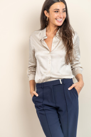 Aaiko |  Satin blouse Audrey | natural | Picture 6