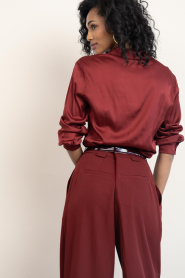 Aaiko |  Satin blouse Audrey | red | Picture 7
