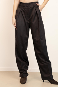 Aaiko |  Wide leg trousers Vajen | brown | Picture 5