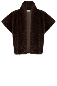 Aaiko |  Faux fur cardigan Amala | brown | Picture 1