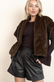 Aaiko |  Faux fur cardigan Amala | brown | Picture 4