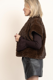 Aaiko |  Faux fur cardigan Amala | brown | Picture 7